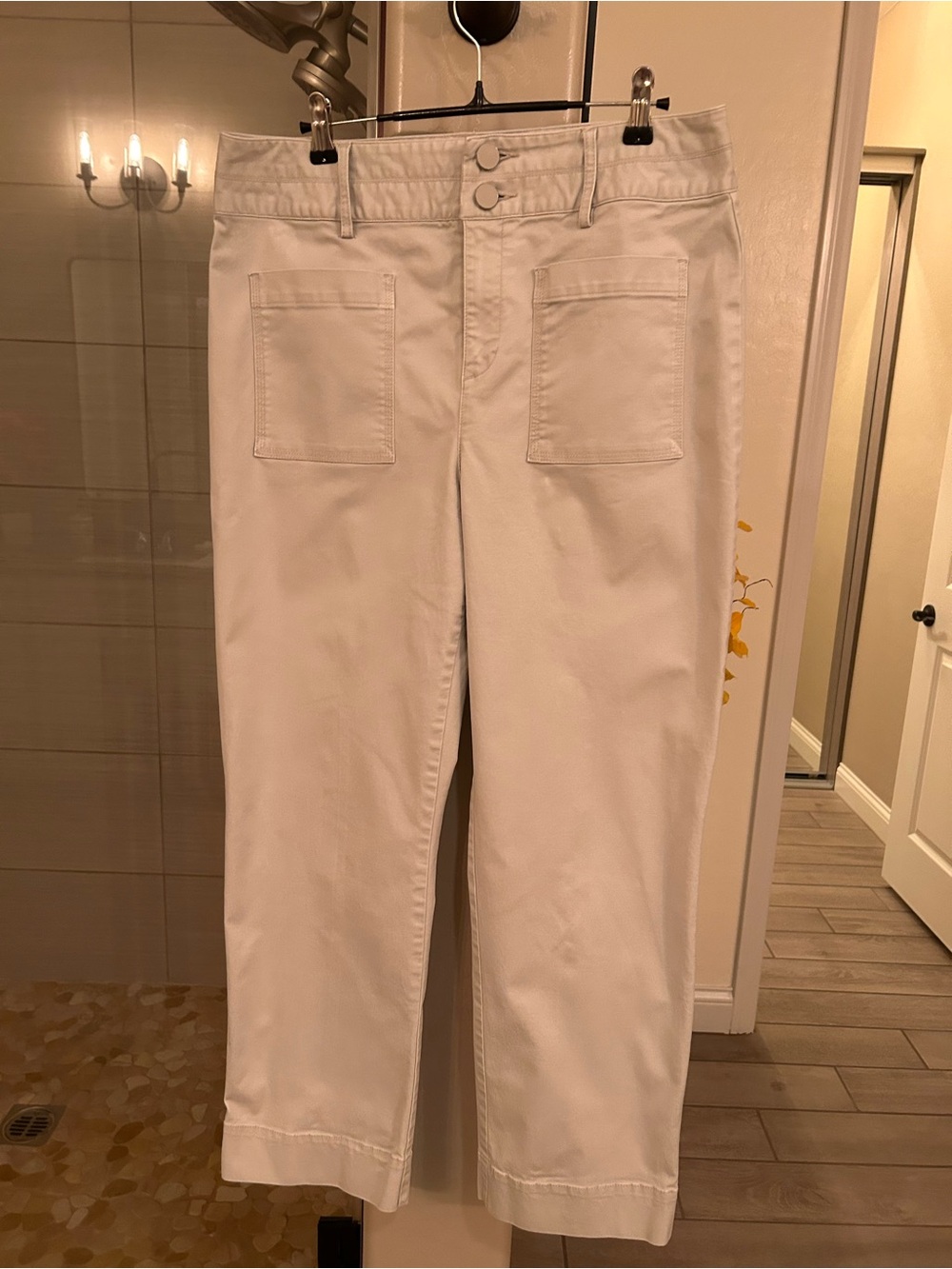 INC International Concepts White Straight-Leg Chinos
